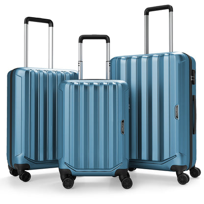 3-Piece Hardside Luggage Set (20/24/28 Inch) Lightweight with 3-Digital Lock