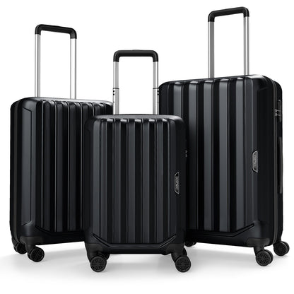 3-Piece Hardside Luggage Set (20/24/28 Inch) Lightweight with 3-Digital Lock