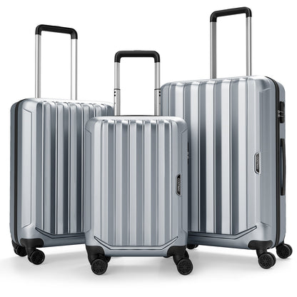 3-Piece Hardside Luggage Set (20/24/28 Inch) Lightweight with 3-Digital Lock