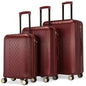Diamond 3 Piece Expandable Chic Luggage Set