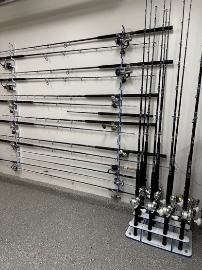Made in the USA Premium Fishing Rod Racks | Wall or Ceiling or Boat Mounted