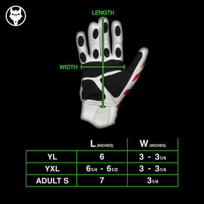 Prowler White Batting Gloves