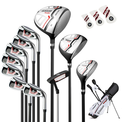 Women's Complete Golf Clubs and Bag Set with Headcovers and Putter-Red