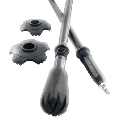 Travel Folding Walking & Hiking Poles - 13.5 in with Rubber Feet, Baskets, and Bag - Available in 3 Sizes and Choice of Grips
